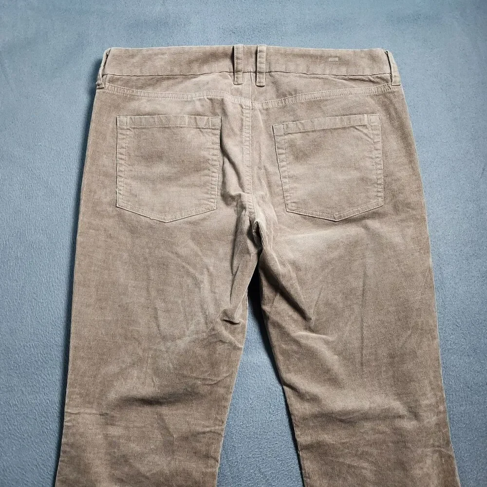 J. Crew Corduroy Pants Women 33T Brown Mid Rise Bootcut